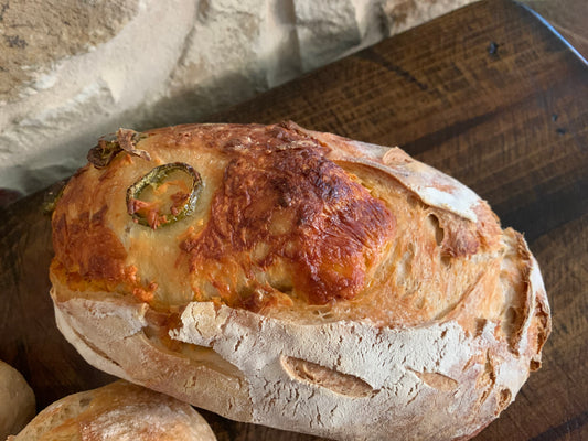 Jalapeño Cheddar Cheese Sourdough Bread